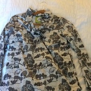 Elizabeth McKay black and white blouse, 4